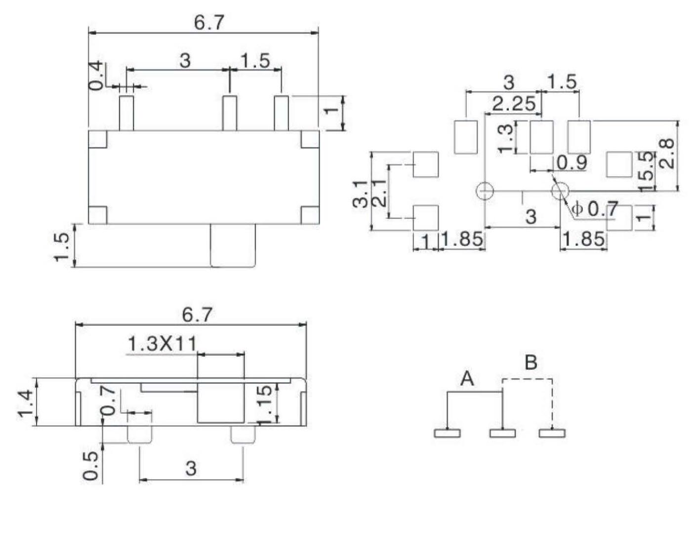 MSK-01H撥動(dòng)開關(guān)