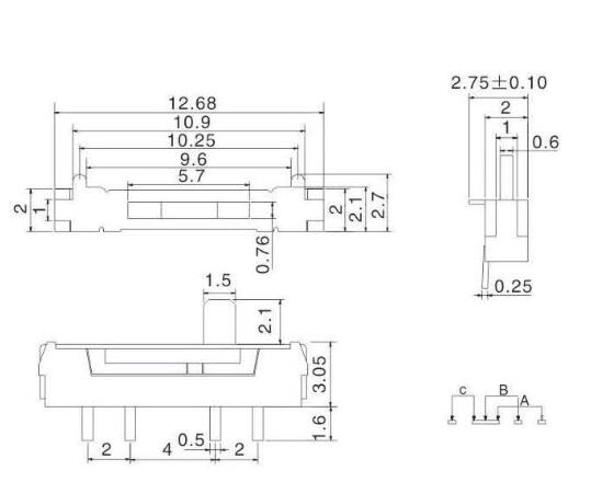 MSK-03R(右復(fù)位)撥動開關(guān)