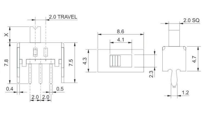 SS-12G07(1p1t)撥動開關(guān)