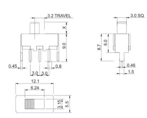 SS-12F44(1p1t)撥動(dòng)開關(guān)