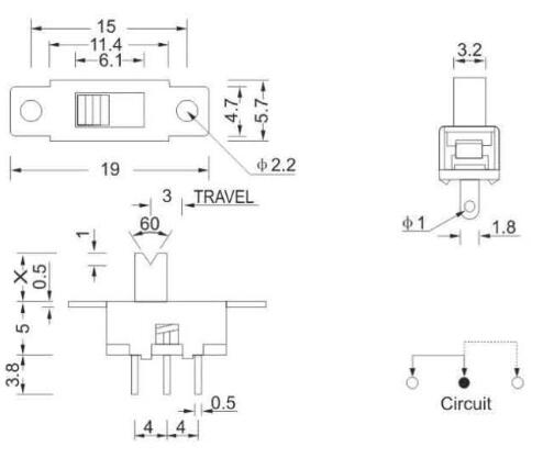 SS-12F76(1p2t)撥動開關(guān)