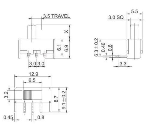 SS-12F23(1p2t)撥動(dòng)開(kāi)關(guān)