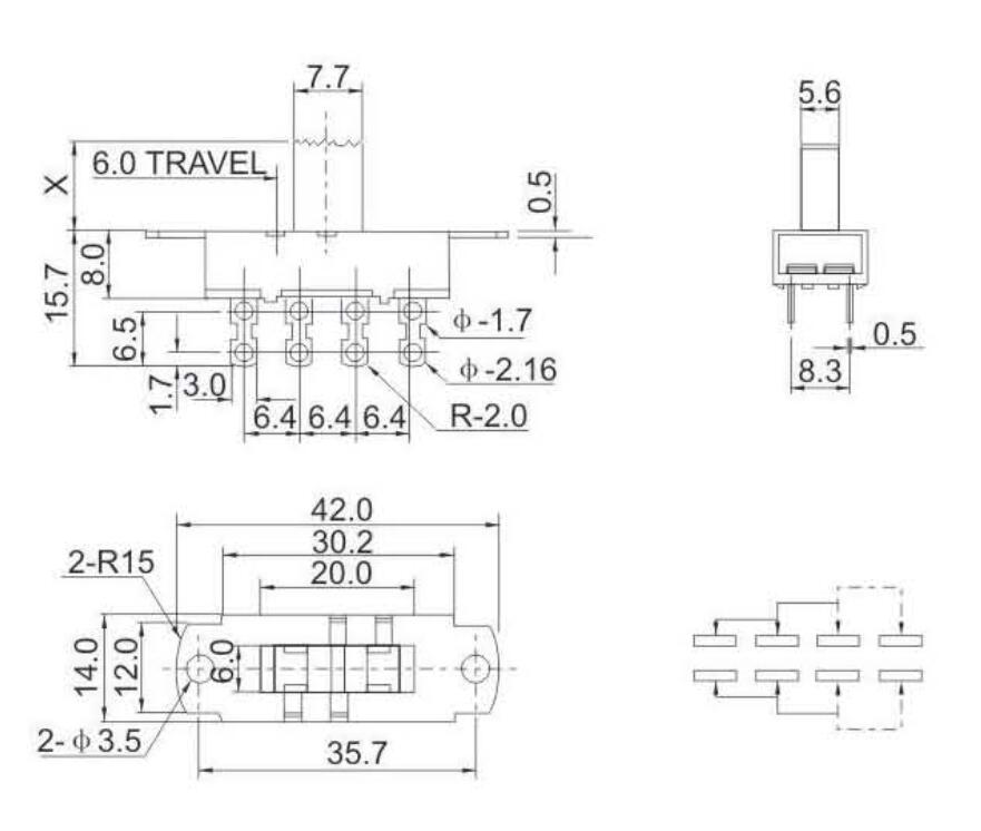 ACS-23L05(2P3T)撥動(dòng)開(kāi)關(guān)