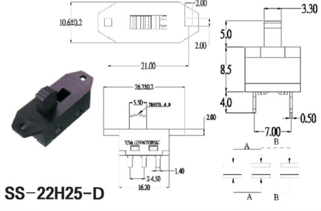 SS-22H25-D撥動開關(guān)