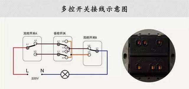 雙控開關(guān)的接線方法