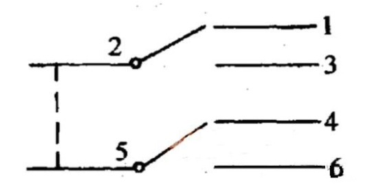 六腳雙刀雙擲開(kāi)關(guān)如何接線