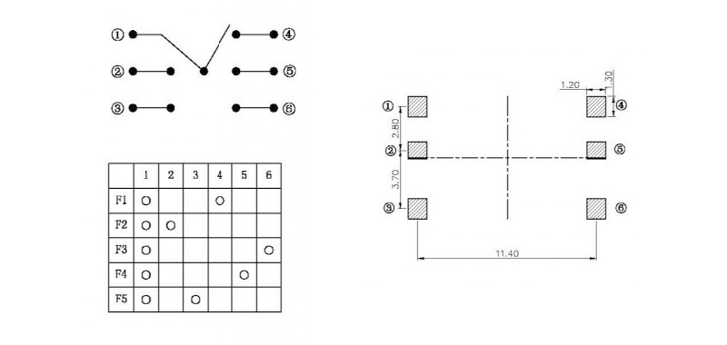 10*10*8.6貼片五向開關(guān)